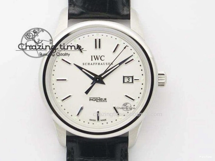 MIROTIME 0311 Vibrant Mark XVIII IW327001 SS M+F 1:1 Best Edition Black Dial on Black Leather Strap A 7055